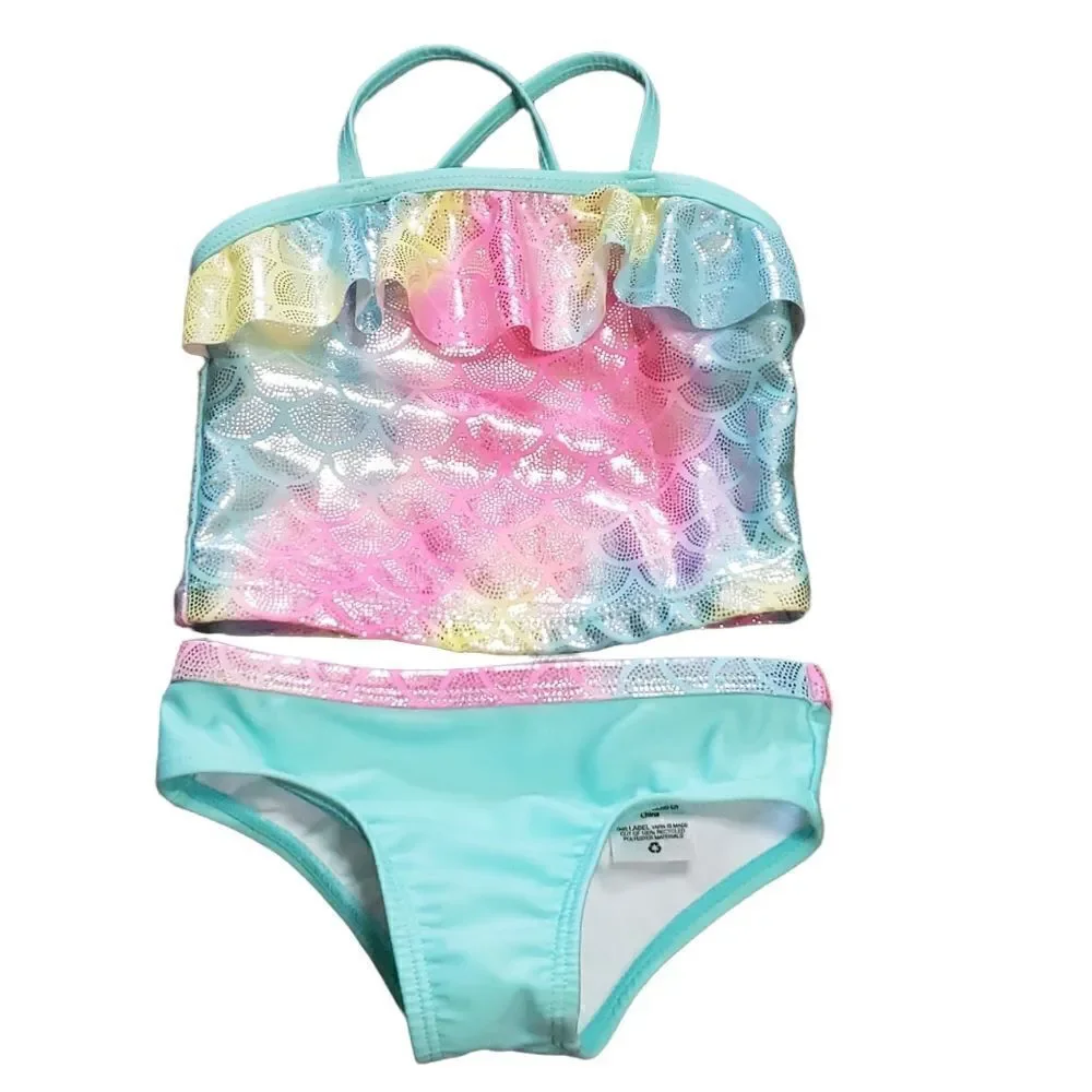 Wonder Nation Mermaid 2-pc Bikini Set Sz 18M